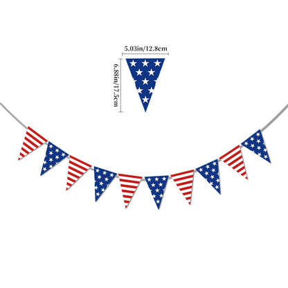 USA Theme Party Decorations American Flag Tattoo Sticker,flag Plates,banner,cups 4th Of July Independence Day Patriotic Supplies