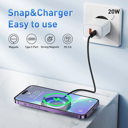 Baseus 15W Magnetic Wireless Chargers Qi Qi2 Wireless Charger Fast Charging Pad for iPhone 17 16 15 14 Mini Phone Charger Quick