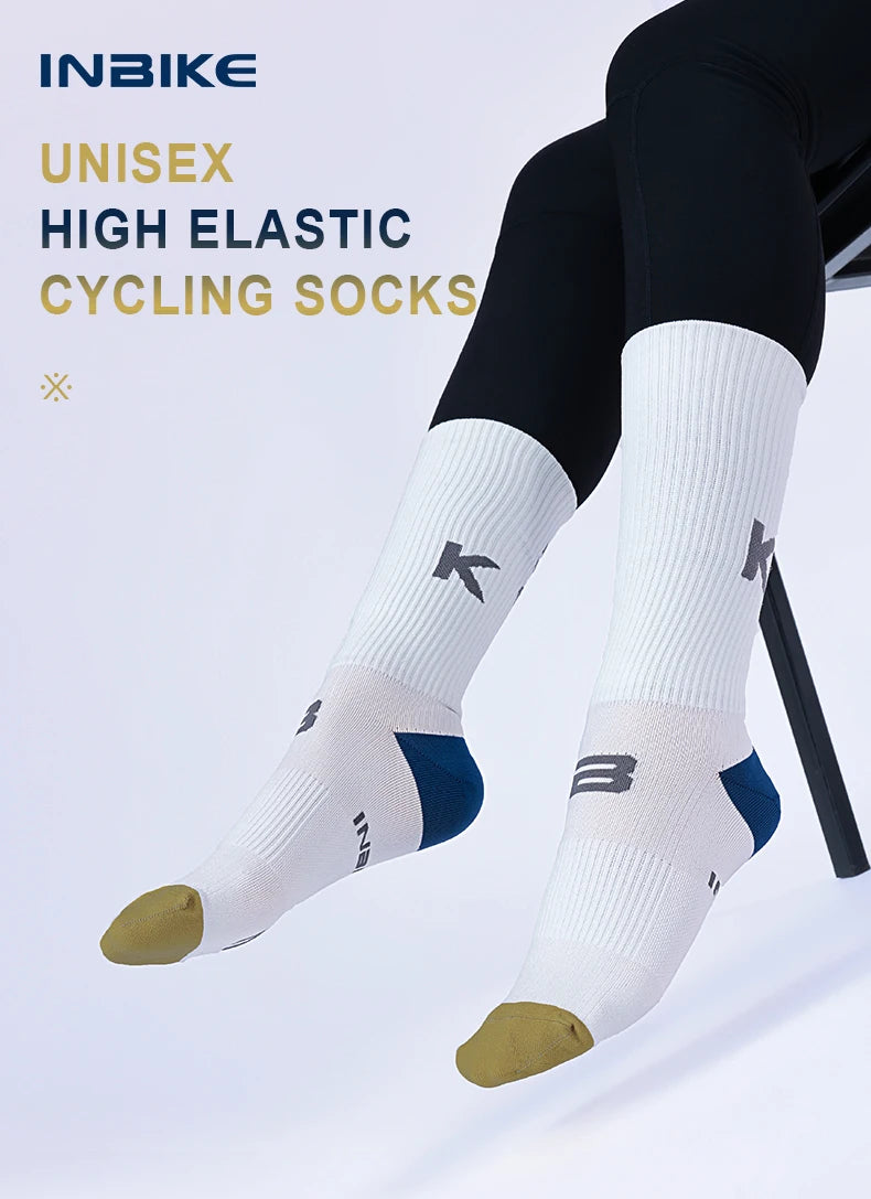INBIKE Professional MTB Cycling Socks for Men Compression Bicycle Riding Socks Bike Stockings Man Soccer Sports Running Socks