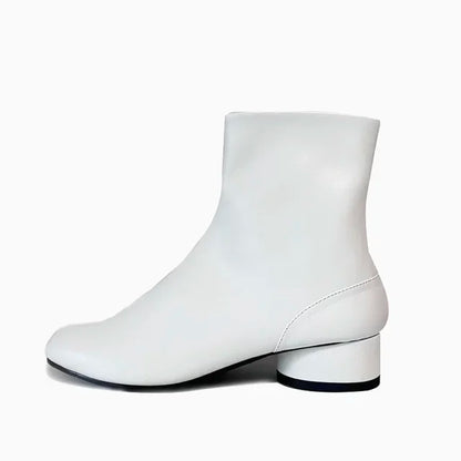 Luxury Design Fashion Split Toe Shoes 2026 Autumn Winter New Ankle Boots Genuine Leather Low Heels Women's Boots