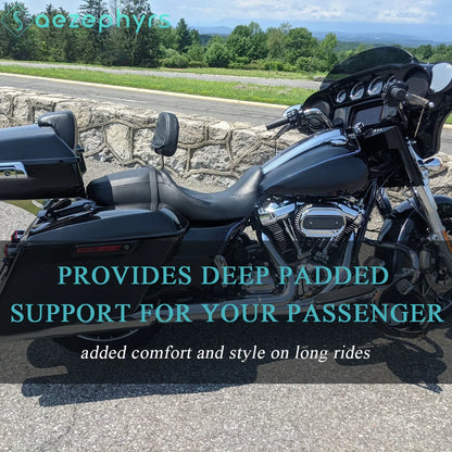 Tour Luggage Pack Backrest Pad Motorcycle Trunk For Harley Touring CVO Electra Street Glide FLHXS Road King FLHR Tri Glide 14-25