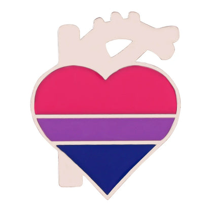 Rainbow Heart Enamel Pin Pride Tooth Book Cats Brooches Collar Badge LGBTQ Love is Love Gay Lesbian Jewelry Gift