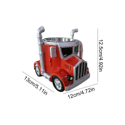 Semi-Truck Coffee Mugs 200-250ml Stainless Steel Creative Truck Coffee Cup Resin Coffee Mug Gifts for Coffee & Truck Lovers