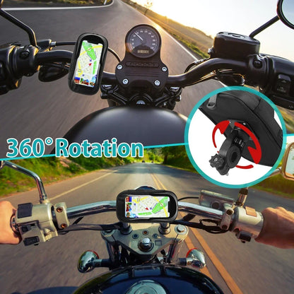 Bicycle Motorcycle Waterproof 360° Rotation Front Frame Phone Holder Easy Universal Navigation Smartphone Bracket For All Phones