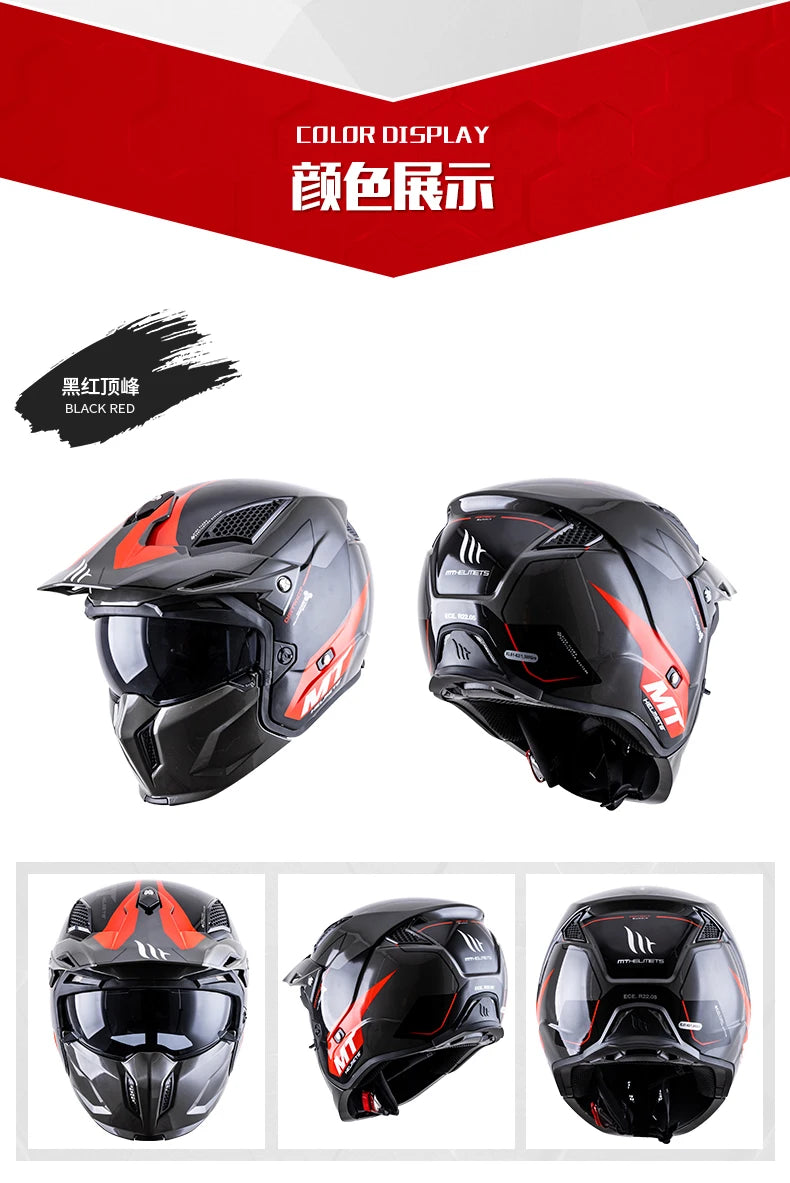 MT New Full Face Helmet Motorcycle Helmets Modular High Quality DOT ECE Approved Personality Off Road Moto Helmets Fashion