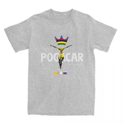 Men's Tadej Pogacar Cycling Pogi Team T-Shirts Cotton Clothing 2025 Summer Tour-De France Women Short Sleeves O-Neck Tshirt Tops
