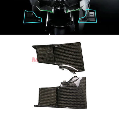 motorcycles For Kawasaki Ninja H2 H2R 2015-2024 Sur-Ron 100% Full Carbon Fiber Lower Fairing Winglets Fairings Motorcycles