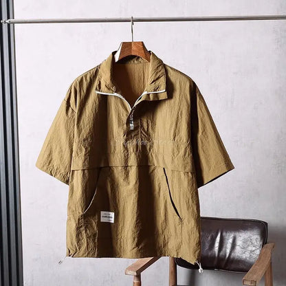 M/L/XL/2XL/3XL Pet Groomer Lapel Work Clothes Unisex Summer Salon Hairdressers Wrap Short Sleeves Barber Shop Gown Uniform