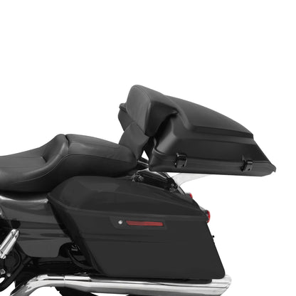 Motorcycle Razor  Trunk w/ Backrest For Harley  Touring Road King Electra Glide Street Glide Road Glide 2014-2025