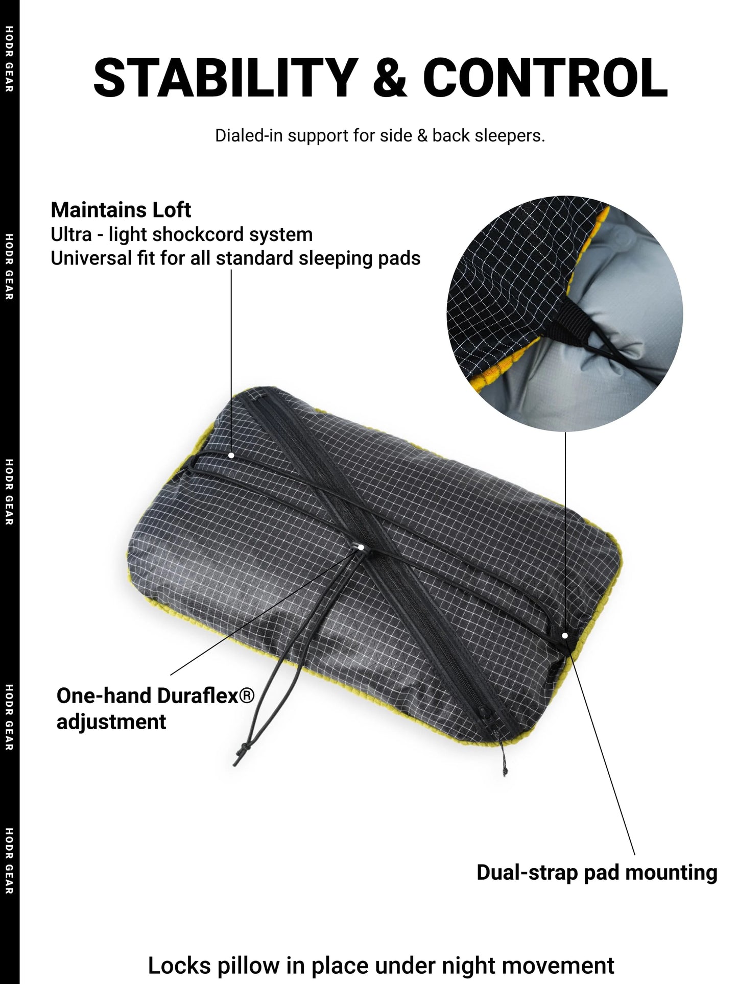 [HODRGEAR] Stuff Sack & Pillow UHMWPE Multifunctional Storage bag Outdoor Camping Headrest 53g Ultralight Hikers