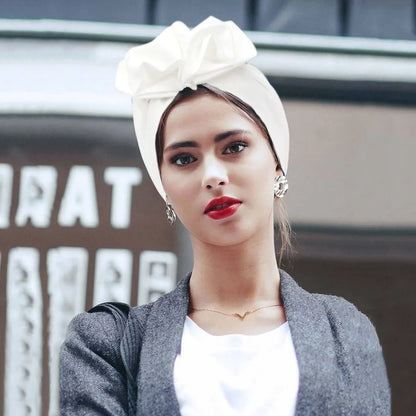 Women Vintage Turban Hat Fashion Female Bandana Headband Women's Hair Cover Cap Ladies Head Wraps Muslim Headscarf Bonnet