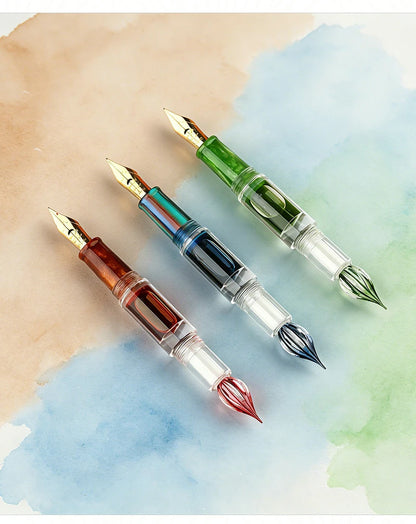 MOONMAN MN15 Beginner Copperplate Calligraphy Pen Variable Line Soft Elastic Iridium Tip Transparent Acrylic Ink Pen Gift Set