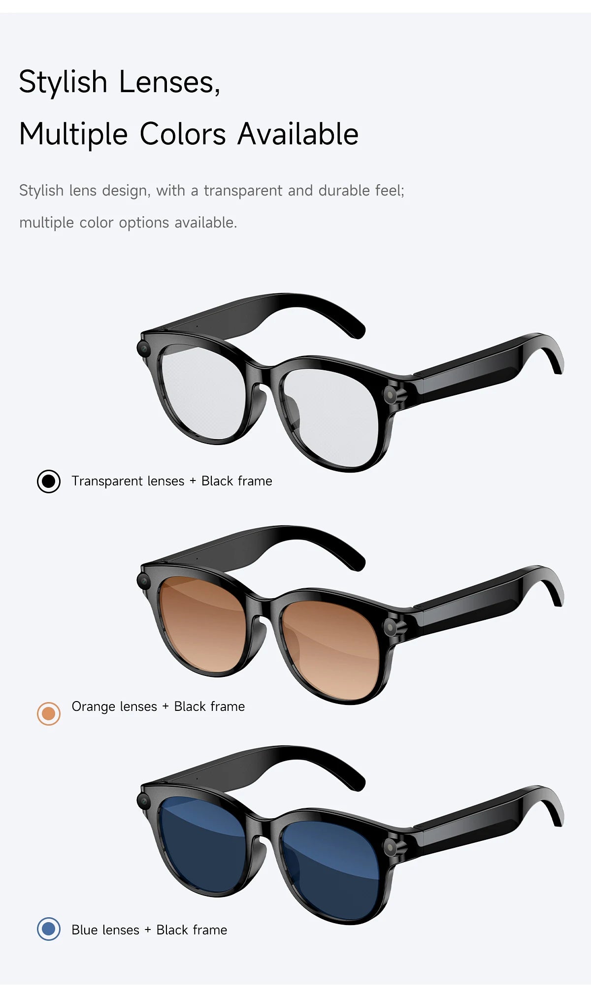 2026 New Smart Glasses Listening To Music Open Listening AI Translation AI Voice Assistant AI Image Recognition Smart Glasses
