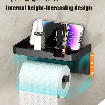 Toilet Storage Case Bathroom Tissue Box No-Drill Paper Rack Small Organizer Household Items Durable Stand Tissue Box Holder