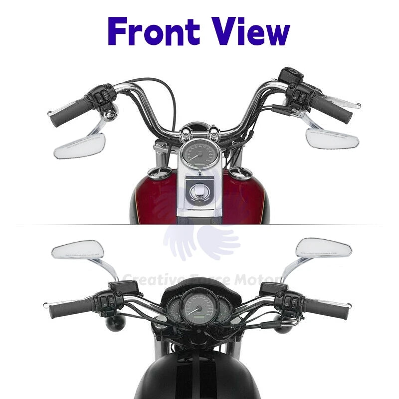 Motorcycles Rear Side Mirrors Rear view For Harley Honda Road King Touring Sportster Fat Boy Softail Bobber Chopper Street Glide