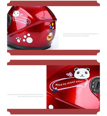 Children's helmets, child safety helmets electric vehicle helmets autumn winter boy and girls warm cartoon  helmets casco moto