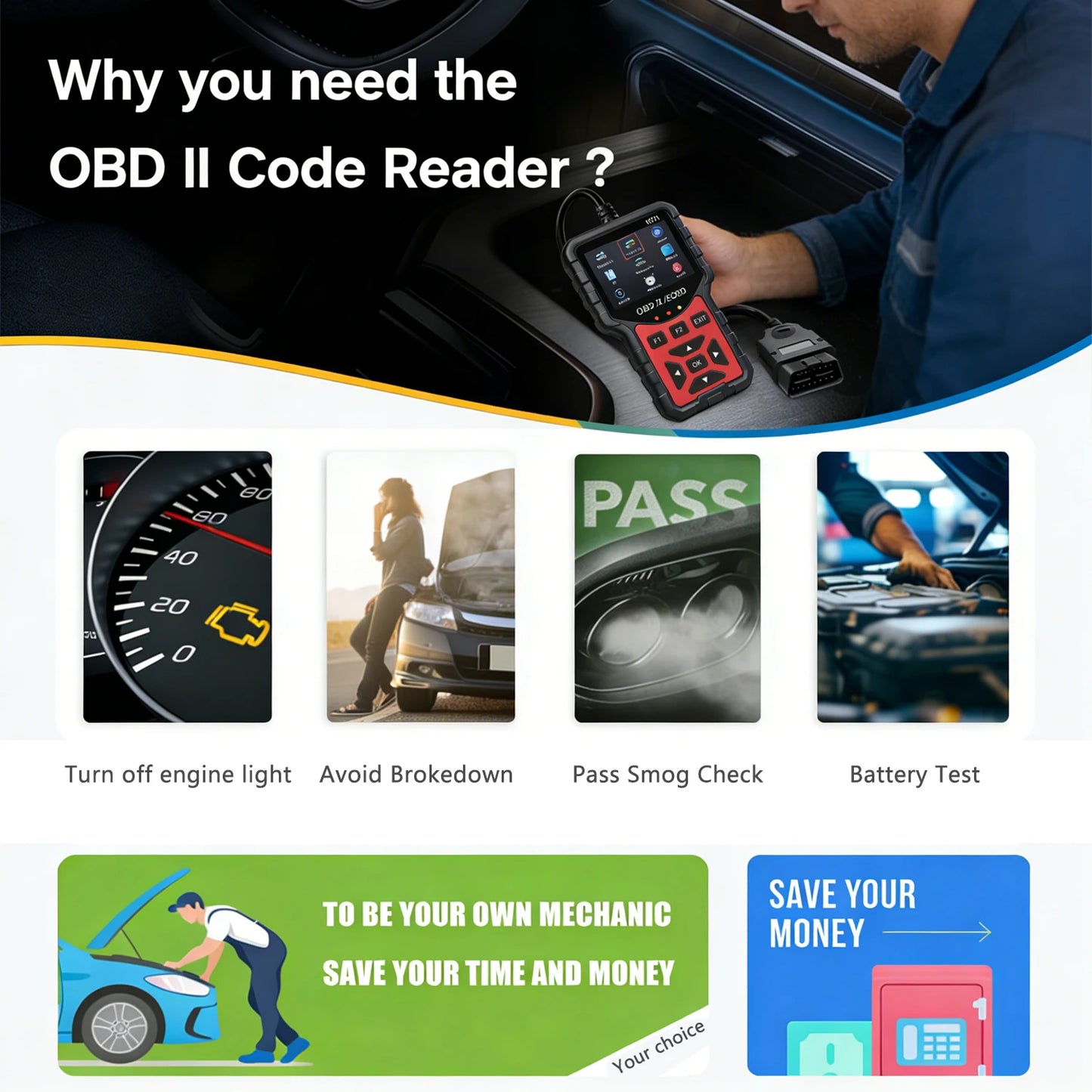 2025 New Model, Supports 8 Languages, Professional Obd2 Car Diagnostic Tool, Direct Sales from the Manufacturer, V511 Professional Code Reader and Scan Tool, Clears Fault Codes, Real-Time Data Stream, Enhanced Engine Fault Co