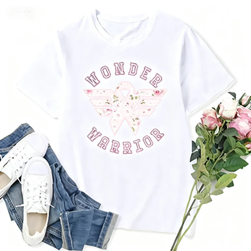 We Wear Pink Graphic T Shirts Coquette Pink Breast Cancer Awareness Women T-shirt Wonder Tees