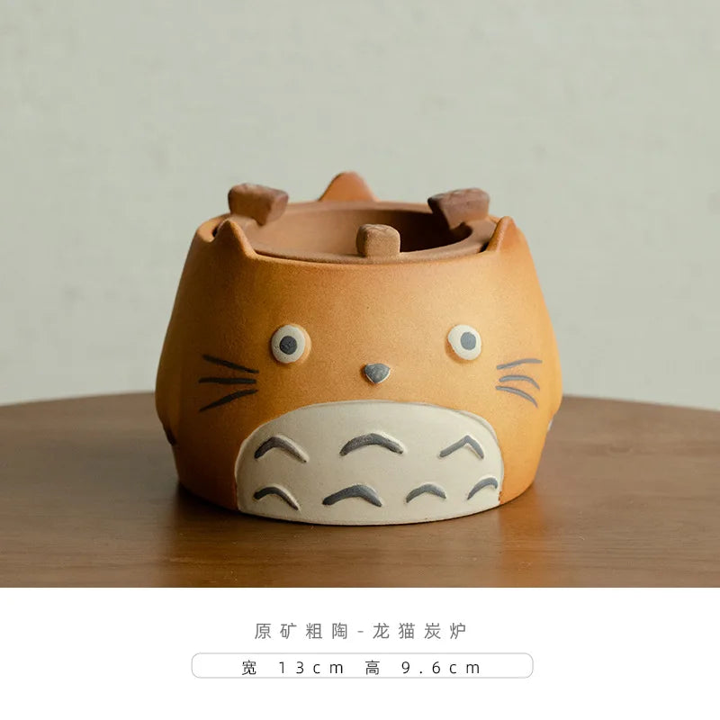 Japanese Charcoal Fire Stove Can Dry-fire Coarse Pottery Anti-scalding Side Handle Kettle Household Tea Stove Charcoal Grill