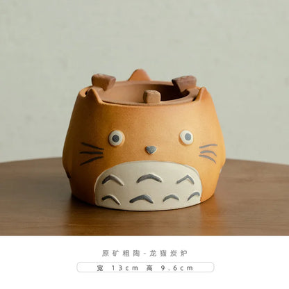 Japanese Charcoal Fire Stove Can Dry-fire Coarse Pottery Anti-scalding Side Handle Kettle Household Tea Stove Charcoal Grill