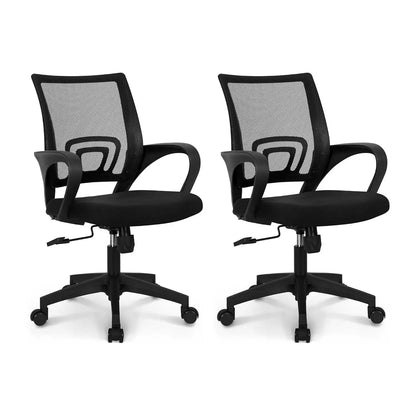 Office Desk Computer Chair Ergonomic Mesh Gaming Mid Back Seat with Comfy Lumbar Support Adjustable Height Swivel, Customized