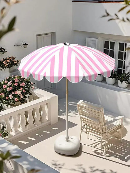 Portable Adjustable Height UPF50+ UV Protection Sunshade Umbrella for Courtyard Garden Patio Beach Scenes (Base Not Included)