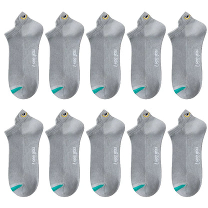 5/10 Pairs Man Short Socks Ankle Boat Socks Breathable Casual Athletic Socks Women Summer Thin Low-Cut Male Socks