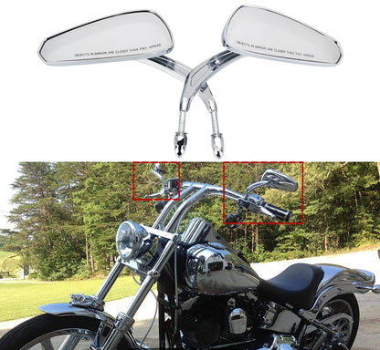 Motorcycles Rear Side Mirrors Rear view For Harley Honda Road King Touring Sportster Fat Boy Softail Bobber Chopper Street Glide
