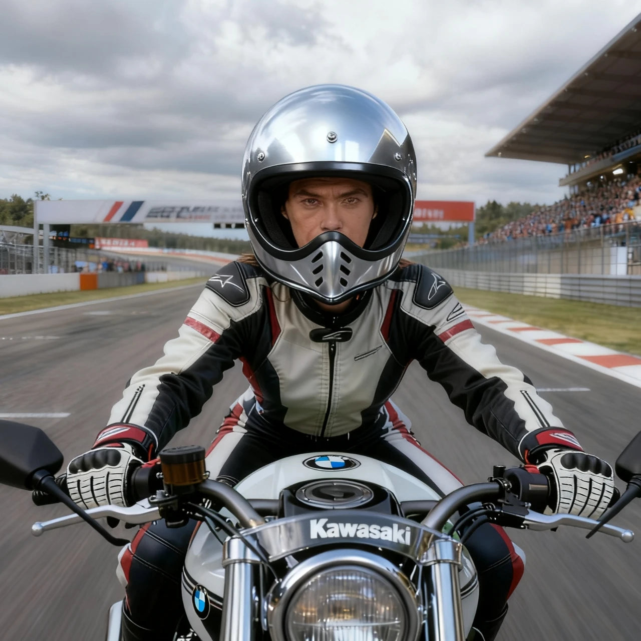 Motorcycle helmet Japanese pointy helmet retro cruise knight helmet motorcycle scooter FRP four seasons space helmet.