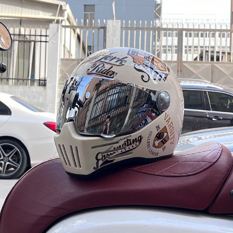 ORZ-728 Full Face casco moto Helmet Vintage Chopper Retro Helmet capacete de motocicleta modular helmet DOT