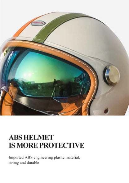 Handmade leather dot certified helmet helmet motorcycle for men for fall and winter seasons capacete de moto masculino
