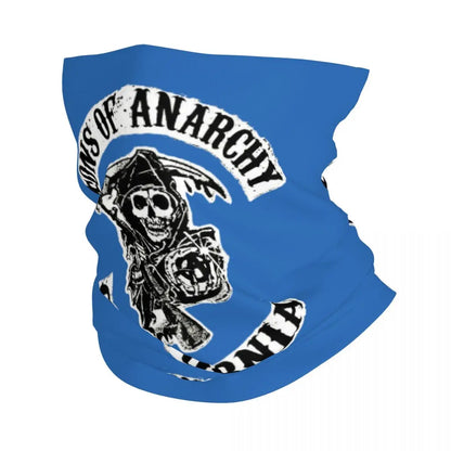 Custom 1 Percenter Essential Sons Bandana Neck Gaiter for Ski Camping Men Women Wrap Scarf TV Show Anarchy Headband Warmer