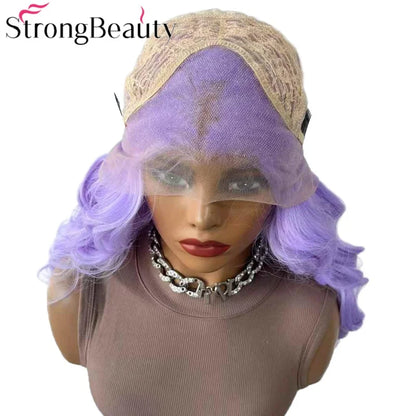 StrongBeauty Long Lace Front Wigs Synthetic Wavy Women Wig Heat Resistant Hair