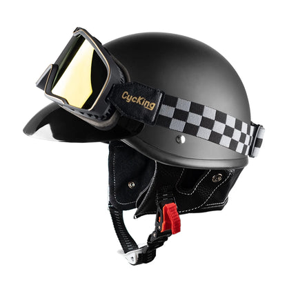 Cycking Motorcycle Helmet Four Seasons Riding Half Helmet Men Women Scooter Cute Retro