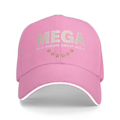 MEGA Make Europe Great Again  Baseball Cap Classic Unisex Men Trucker Hat Dropshipping Custom Logo Hiking Fishing Baseball Caps