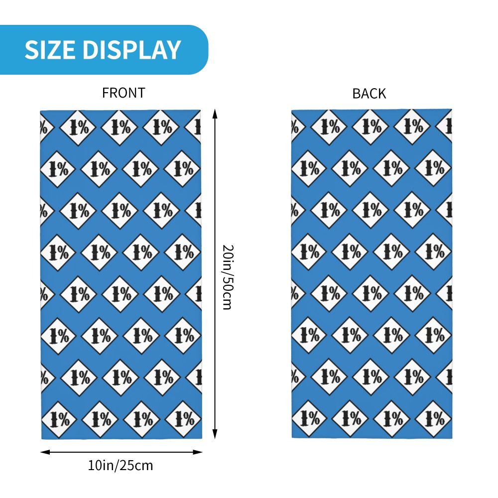Custom 1 Percenter Essential Sons Bandana Neck Gaiter for Ski Camping Men Women Wrap Scarf TV Show Anarchy Headband Warmer