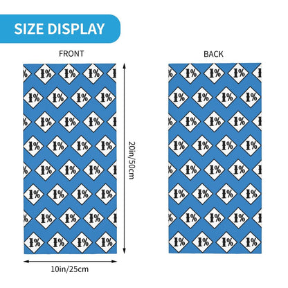 Custom 1 Percenter Essential Sons Bandana Neck Gaiter for Ski Camping Men Women Wrap Scarf TV Show Anarchy Headband Warmer