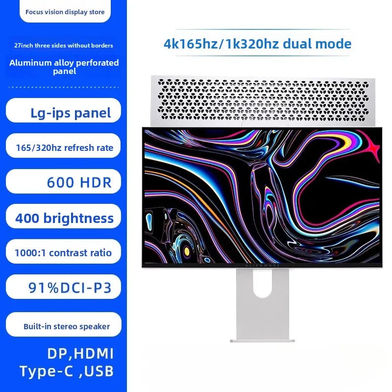 6K/4K monitor 32 ,27inch bezel MAC high definition external gaming computer LG mirror screen design photography vertical screen