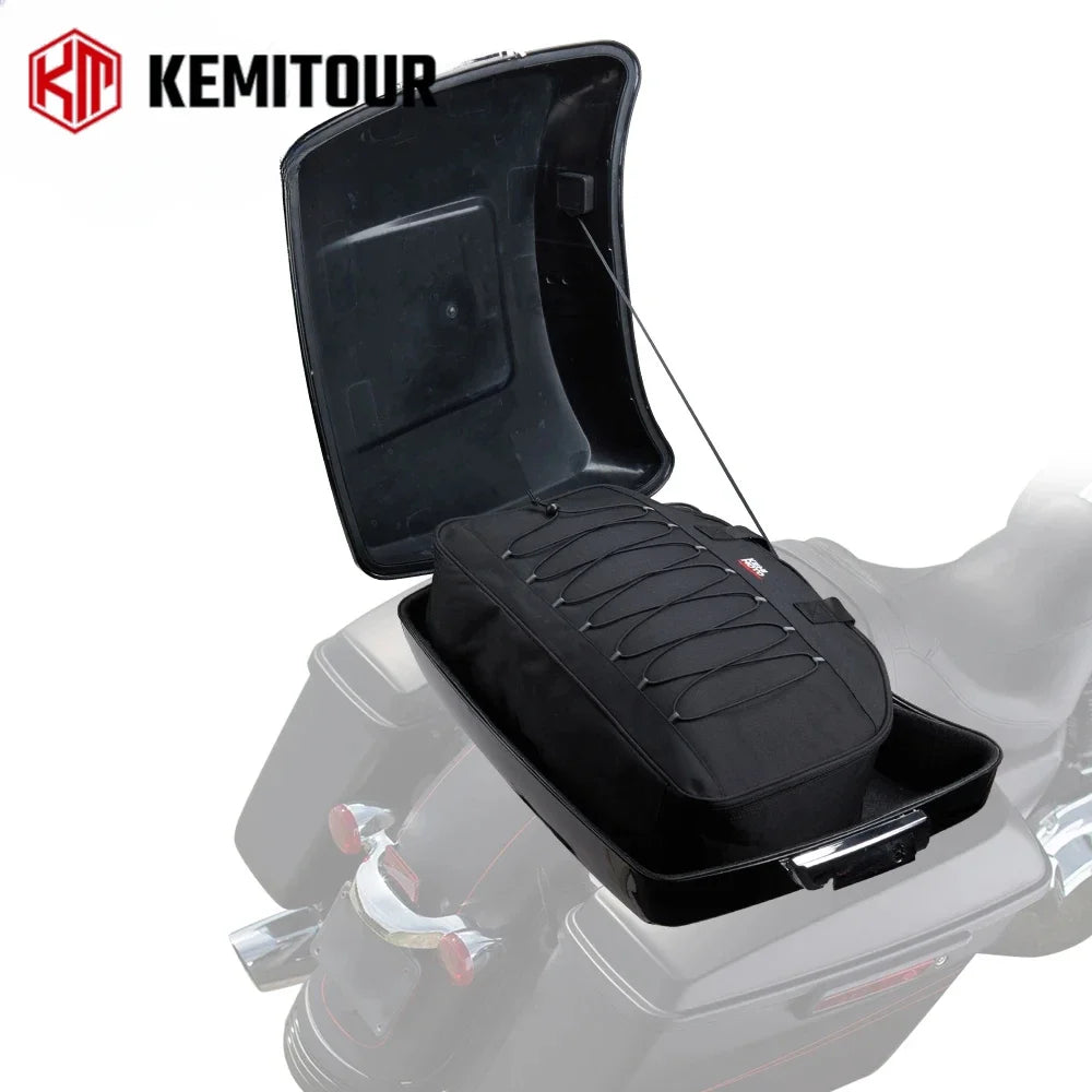 KEMITOUR Tour Pack Organizer Travel-Paks Soft Liner Luggage Bag for Street Glide Electra Glide Road Glide Road King Touring Bags