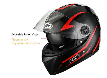 Motorbike Helmet  For Adults Motocross Helmets Casco Motorbike Helmet Full Face  Modular Dual Lens Double Visors