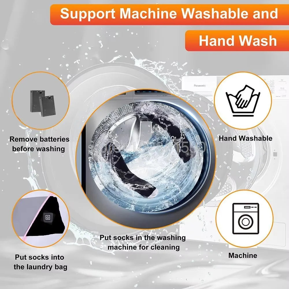 Heating Socks With Battery Box Rechargeable Anti-Cold Comfort Men Women Thermal Heated Outdoor Camping Ski Sports Winter