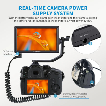 FEELWORLD S55 V3 6 inch Camera DSLR Field Monitor Video Assist IPS 1920x1152 4K HDMI DC Out With 3D LUT