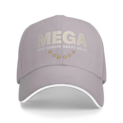 MEGA Make Europe Great Again  Baseball Cap Classic Unisex Men Trucker Hat Dropshipping Custom Logo Hiking Fishing Baseball Caps
