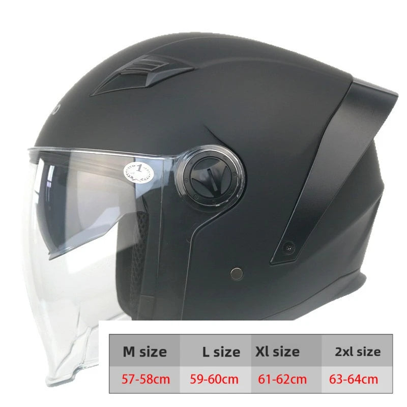 HOT KUQIBAO Bluetooth Motorcycle Helmet 3/4 Open Face, Dual Visor, ABS Shell with Noise Control & Ventilation & Removable Liner