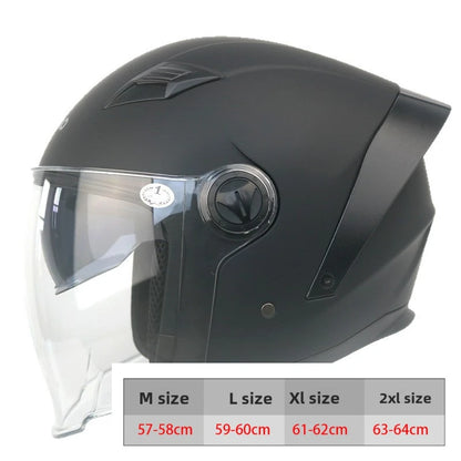 HOT KUQIBAO Bluetooth Motorcycle Helmet 3/4 Open Face, Dual Visor, ABS Shell with Noise Control & Ventilation & Removable Liner