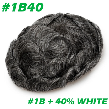 Men Toupee 0.06mm Thin Skin Natural Hairline Men's Capillary Prothesis Toupee Men Wigs Male Wig Hair System 100% Human Hair