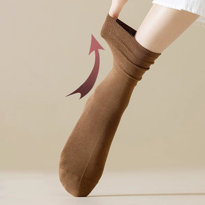 4 Pairs Women Socks Loose Socks Autumn Winter Japanese Style Ins Boneless Flat Seam Comfortable Mid Tube Cotton Socks Harajuku