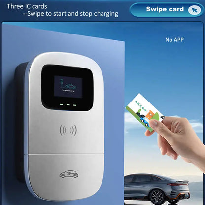 JIGU SAE J1772 EV Charger Type 1 Wallbox Electric Vehicle Charging Station EVSE 7KW 32A 220V 1 Phase Car Charger With Screen