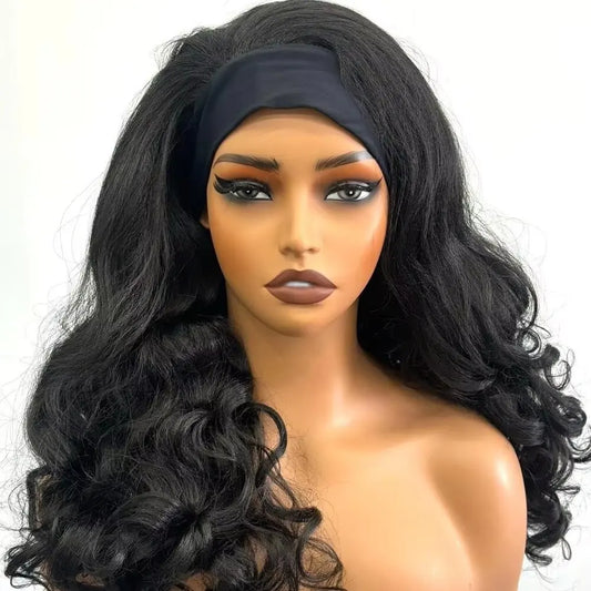 42 Inch Body Wave Headband Wig for Women Human Hair Glueless Wear and Go Glueless 100% Brazilian Virgin Human Hair 200 Density