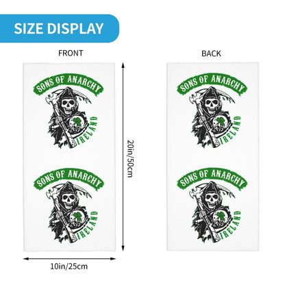 Custom 1 Percenter Essential Sons Bandana Neck Gaiter for Ski Camping Men Women Wrap Scarf TV Show Anarchy Headband Warmer